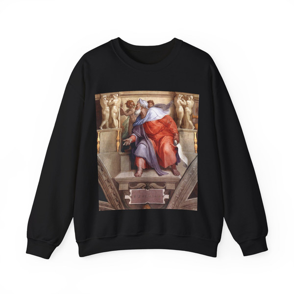 MICHELANGELO, Buonarroti - Ezekiel (Artwork) Crewneck Sweatshirt