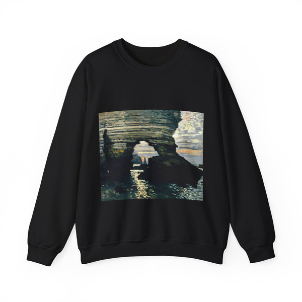 MONET, Claude - La Porte D'Amount Etretat (Artwork) Crewneck Sweatshirt