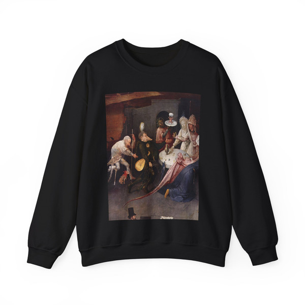 BOSCH, Hieronymus - Triptych of Temptation of St Anthony (detail)4 (Artwork) Crewneck Sweatshirt