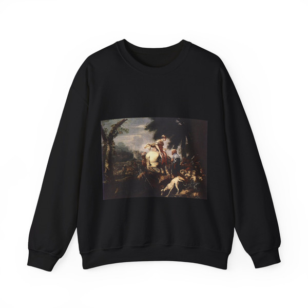 CASTIGLIONE, Giovanni Benedetto - Meeting of Isaac and Rebecca (Artwork) Crewneck Sweatshirt