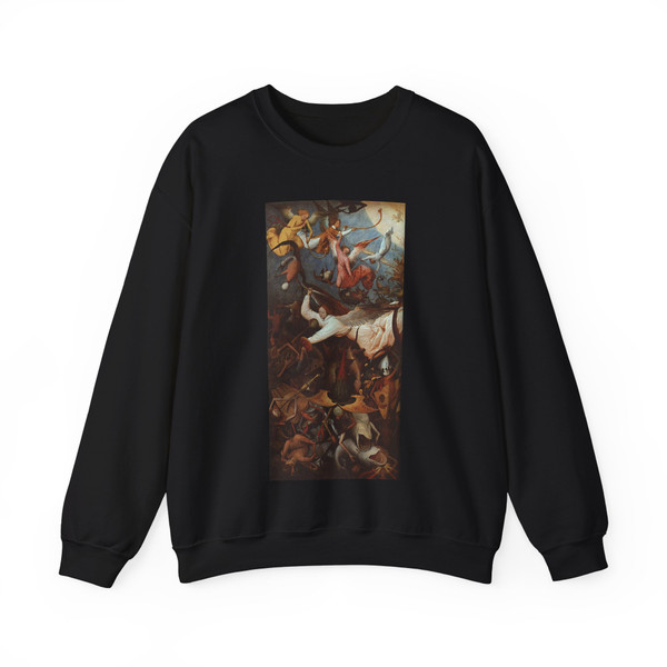 BRUEGEL, Pieter the Elder - The Fall of the Rebel Angels, (detail) (Artwork) Crewneck Sweatshirt