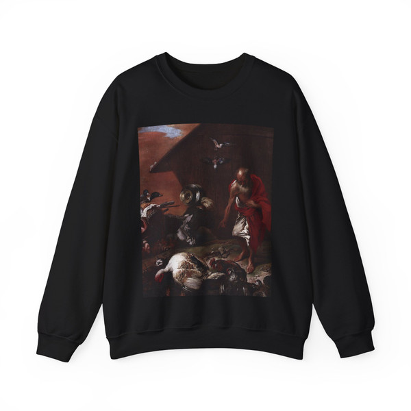 CASTIGLIONE, Giovanni Benedetto - In Front of Noah's Ark (detail) (Artwork) Crewneck Sweatshirt