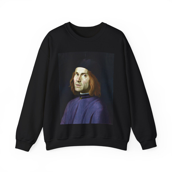 Lorenzo Costa - Portrait of Battista Fiera (Artwork) Crewneck Sweatshirt