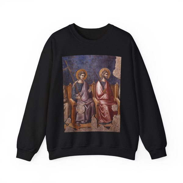 CAVALLINI, Pietro - The Last Judgement (detail)11 (Artwork) Crewneck Sweatshirt