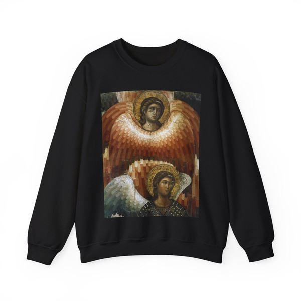 CAVALLINI, Pietro - The Last Judgement (detail)12 (Artwork) Crewneck Sweatshirt