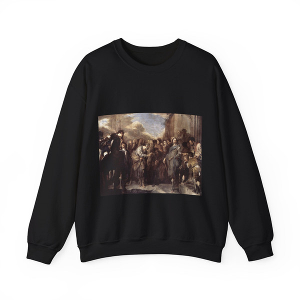 CAVALLINO, Bernardo - St Peter and Cornelius the Centurion (Artwork) Crewneck Sweatshirt