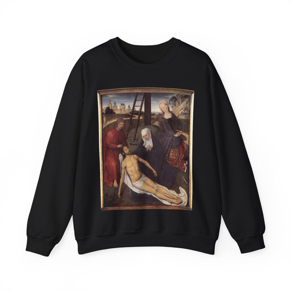 MEMLING, Hans -late- Triptych of Adriaan Reins (central panel) (Artwork) Crewneck Sweatshirt
