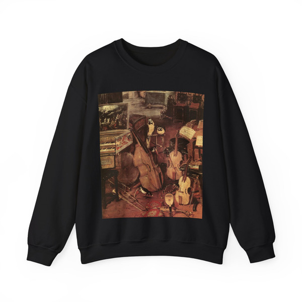 BRUEGHEL, Jan the Elder - 2.religious theme - The Sense of Hearing (detail) (Artwork) Crewneck Sweatshirt