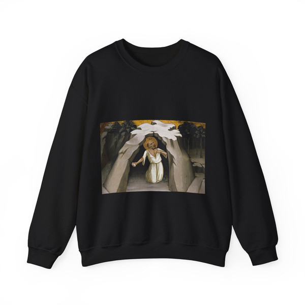 LORENZO Monaco - St Jerome in the Wilderness (Artwork) Crewneck Sweatshirt