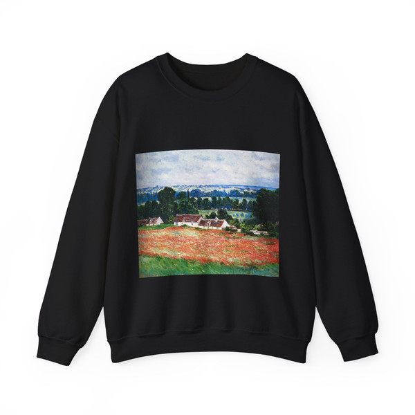 MONET, Claude - Field of Poppies Giverny (Artwork) Crewneck Sweatshirt