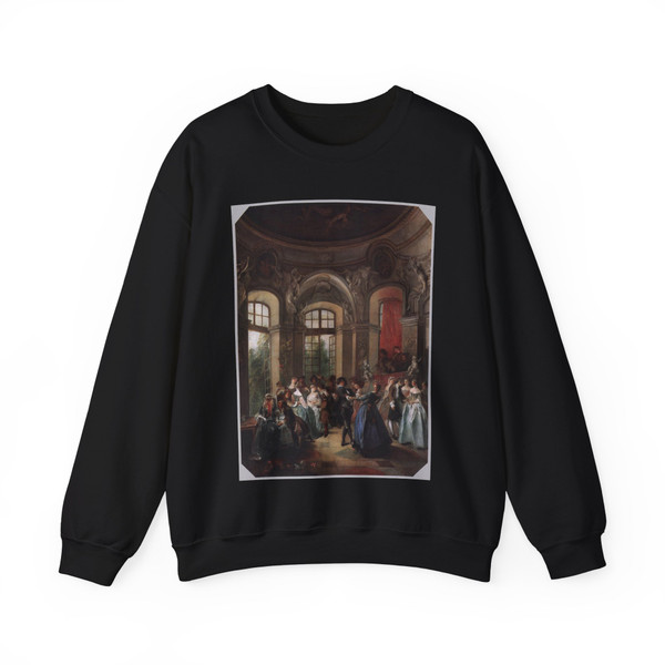 LANCRET, Nicolas - Dance in a Pavilion (Artwork) Crewneck Sweatshirt