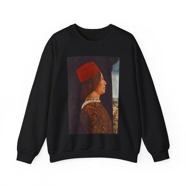 ROBERTI, Ercole de' - Portrait of Giovanni II Bentivoglio (Artwork) Crewneck Sweatshirt