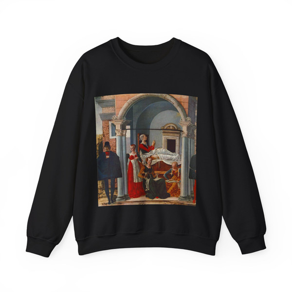 ROBERTI, Ercole de' - Predella (detail) (Artwork) Crewneck Sweatshirt