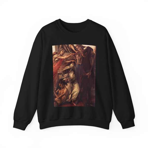 BOTTICELLI, Sandro - Calumny (detail)2 (Artwork) Crewneck Sweatshirt