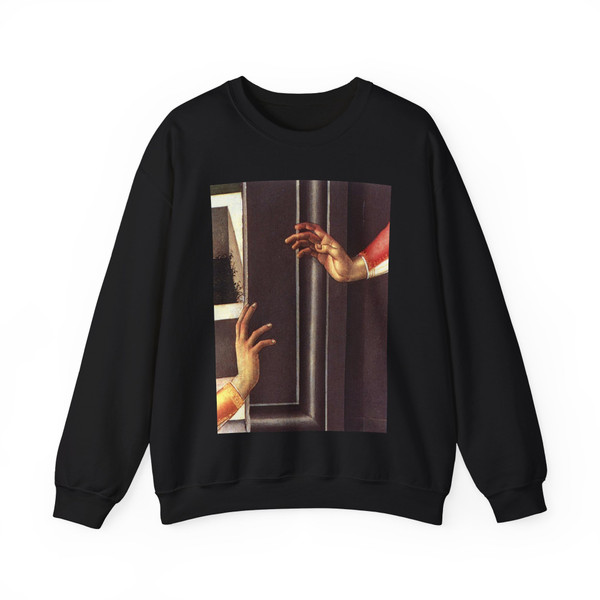 BOTTICELLI, Sandro - Cestello Annunciation d 2 (Artwork) Crewneck Sweatshirt