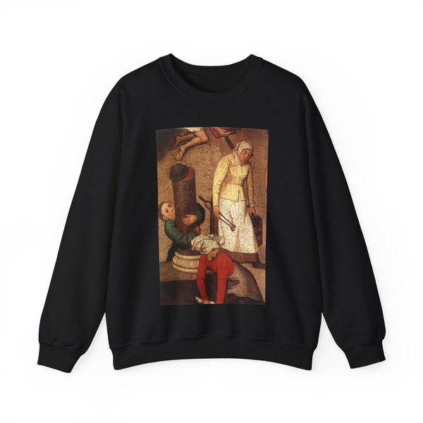 BRUEGHEL, Pieter the Younger - Proverbs (detail) (Artwork) Crewneck Sweatshirt
