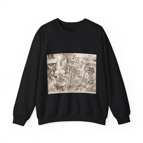 BRUEGEL, Pieter the Elder - 13.Graphics - Prudence (Artwork) Crewneck Sweatshirt