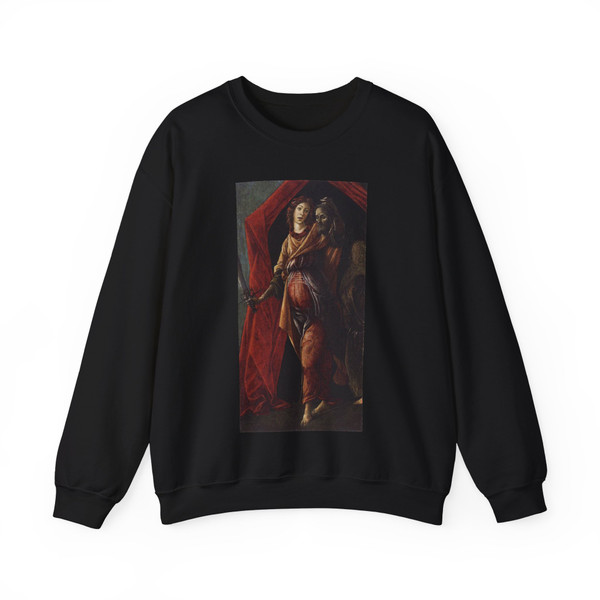 BOTTICELLI, Sandro - Judith Leaving the Tent of Holofernes (Artwork) Crewneck Sweatshirt