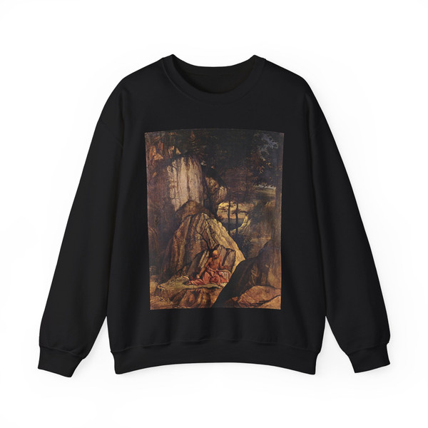 LOTTO, Lorenzo -1506-Penitent St Jerome (Artwork) Crewneck Sweatshirt