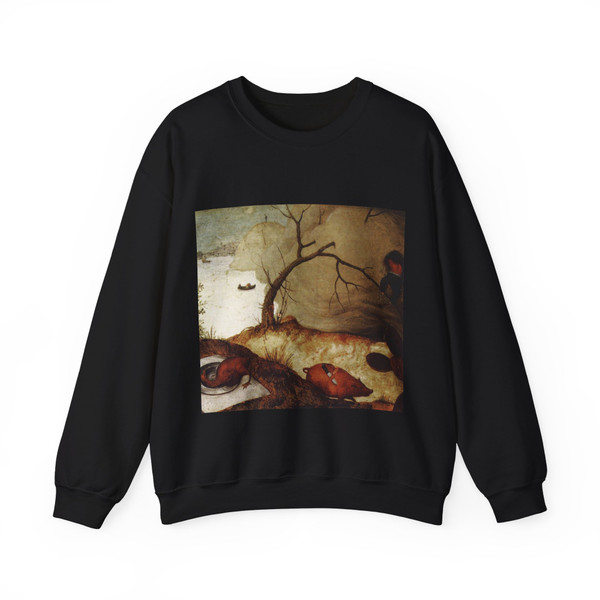 BRUEGEL, Pieter the Elder - 10.peasant life - The Land of Cockaigne (detail)3 (Artwork) Crewneck Sweatshirt