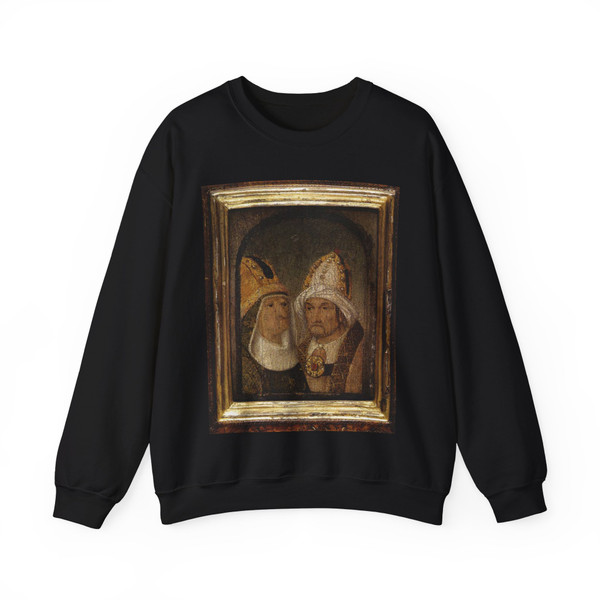 BOSCH, Hieronymus - Two Male Heads (Artwork) Crewneck Sweatshirt