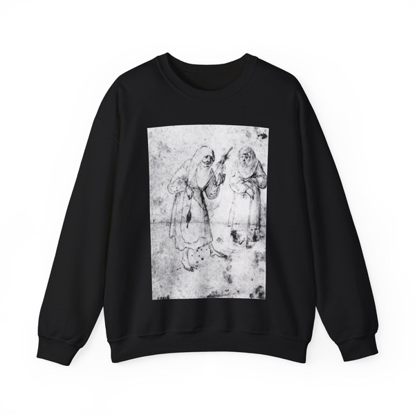 BOSCH, Hieronymus - Two Witches (Artwork) Crewneck Sweatshirt