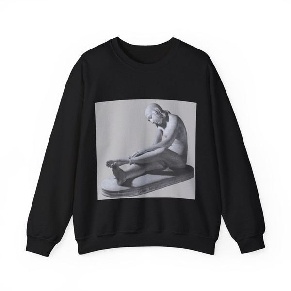 BOSIO, Francois-Joseph - Young Indian Woman Wrapping a Shell-Fringed Band round her Leg (Artwork) Crewneck Sweatshirt