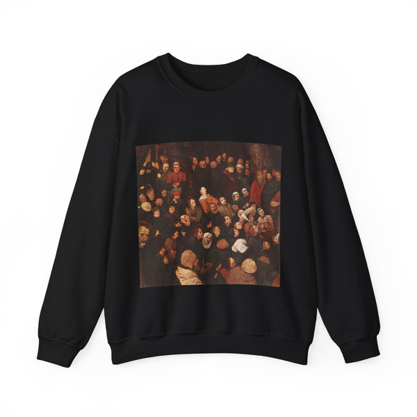 BRUEGEL, Pieter the Elder - 09 - The Sermon of St John the Baptist - detail (6) (Artwork) Crewneck Sweatshirt