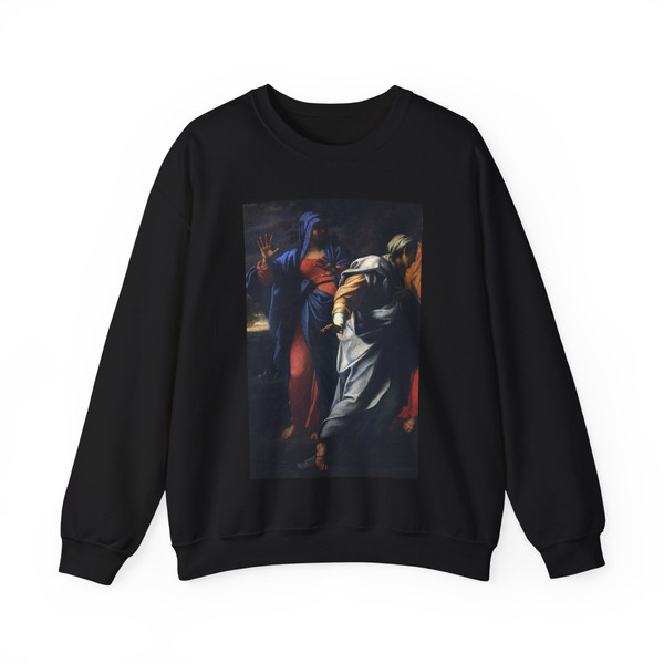 CARRACCI, Annibale - Holy Women at the Tomb of Christ (detail) (Artwork) Crewneck Sweatshirt
