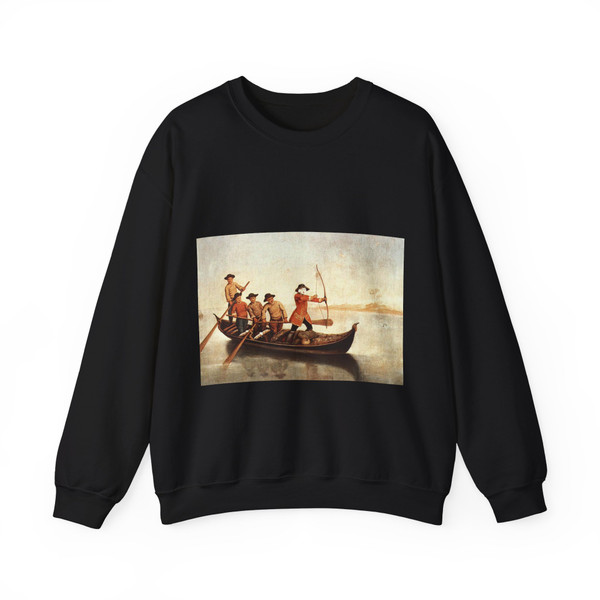 LONGHI, Pietro - Duck Hunters on the Lagoon (Artwork) Crewneck Sweatshirt