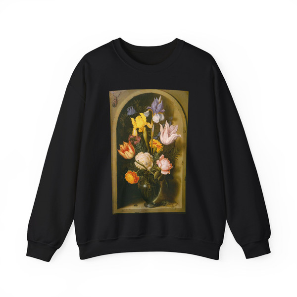 BOSSCHAERT, Ambrosius the Elder - Flowers (Artwork) Crewneck Sweatshirt