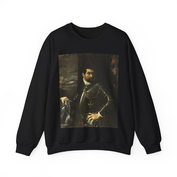 CARRACCI, Lodovico - Portrait of Carlo Alberto Rati Opizzoni in Armour (Artwork) Crewneck Sweatshirt