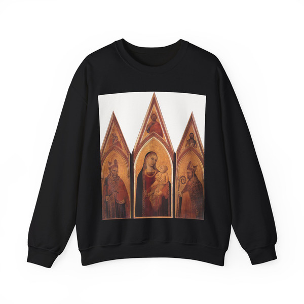 LORENZETTI, Ambrogio - Altarpiece of St Proculus (Artwork) Crewneck Sweatshirt