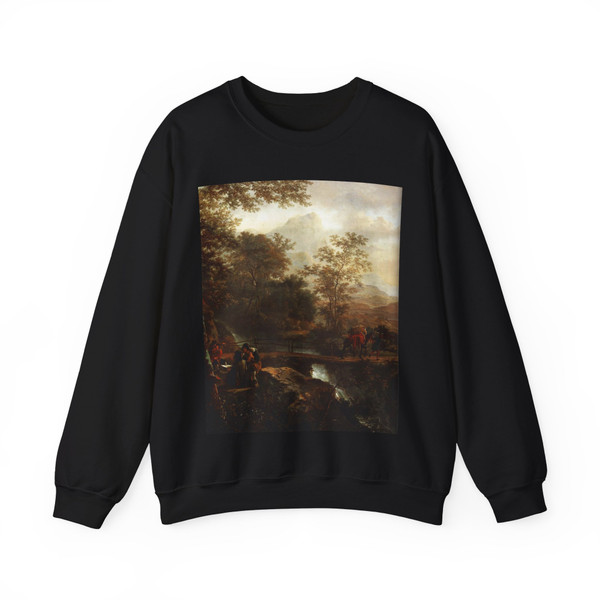 BOTH, Jan - Italian Landscape with Draughtsman (detail) (Artwork) Crewneck Sweatshirt