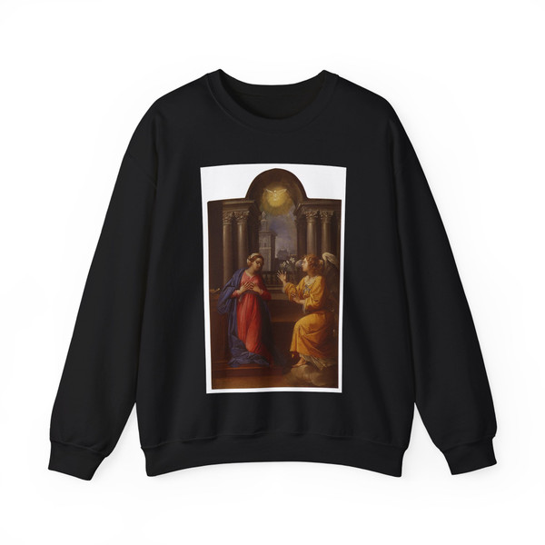 CESARI, Giuseppe (Cavaliere d'Arpino) - The Annuciation (Artwork) Crewneck Sweatshirt