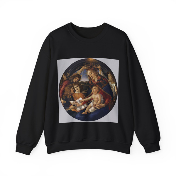 BOTTICELLI, Sandro - Madonna of the Magnificat (Madonna (Artwork) Crewneck Sweatshirt