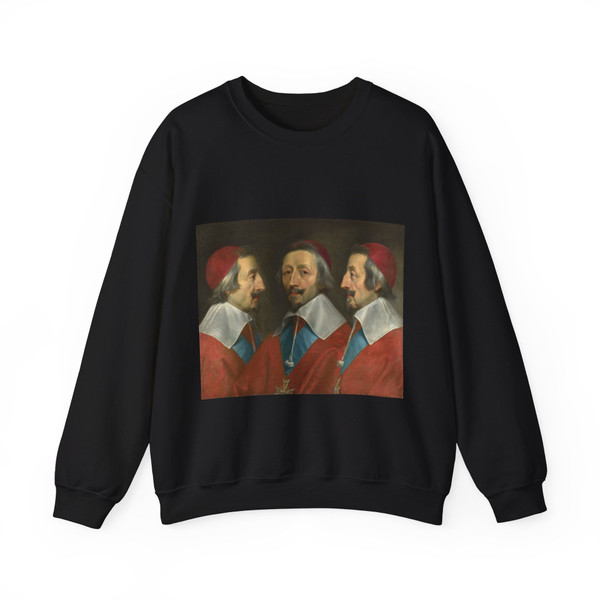 CHAMPAIGNE, Philippe de - Triple Portrait of Richelieu (Artwork) Crewneck Sweatshirt