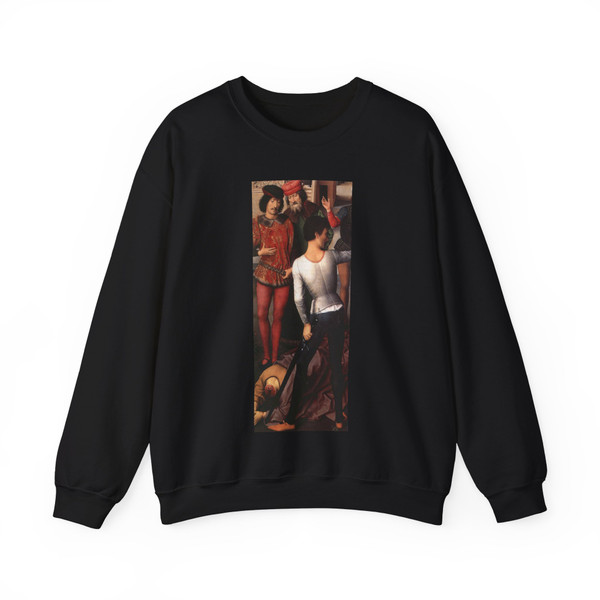 MEMLING, Hans -middle- St John Altarpiece (detail)4 (Artwork) Crewneck Sweatshirt