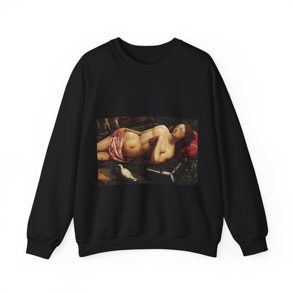 PIERO DI COSIMO - Venus, Mars, and Cupid (detail)2 (Artwork) Crewneck Sweatshirt