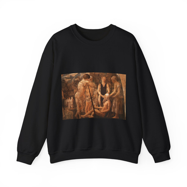 PIERO della FRANCESCA - The Death of Adam, detail of Adam and his Children (Artwork) Crewneck Sweatshirt