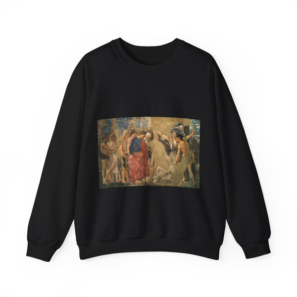 PIERO della FRANCESCA - The Death of Adam, detail of Adam's Burial (Artwork) Crewneck Sweatshirt