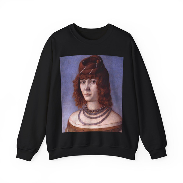 CARPACCIO, Vittore - Portrait of a Woman (Artwork) Crewneck Sweatshirt