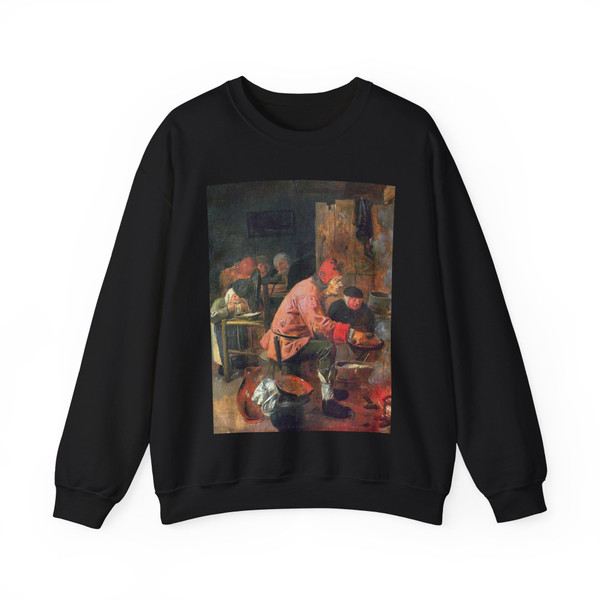 BROUWER, Adriaen - Pancake (Artwork) Crewneck Sweatshirt