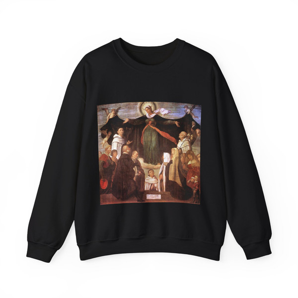 MORETTO da Brescia - The Virgin of Carmel (Artwork) Crewneck Sweatshirt