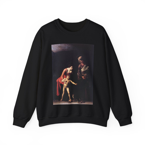 CARAVAGGIO - Madonna with the Serpent (Artwork) Crewneck Sweatshirt