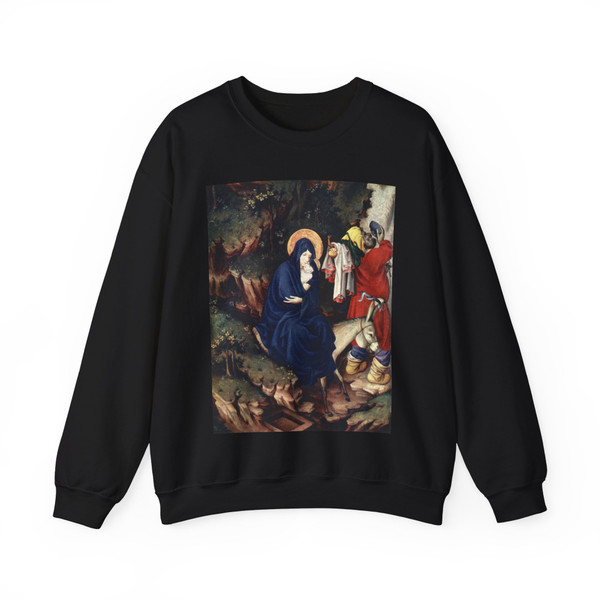 BROEDERLAM, Melchior - The Flight into Egypt (detail)4 (Artwork) Crewneck Sweatshirt
