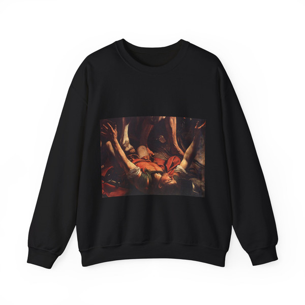 CARAVAGGIO - The Conversion on the Way to Damascus (detail) (Artwork) Crewneck Sweatshirt