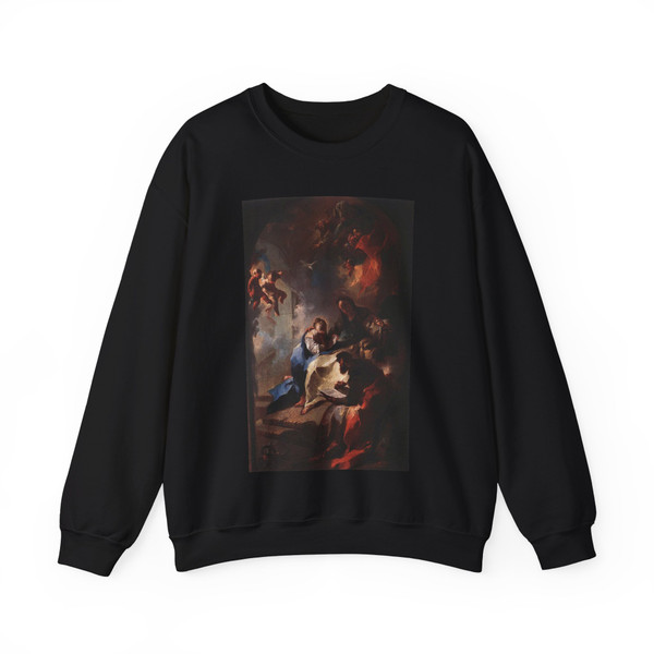 MAULBERTSCH, Franz Anton - The Education of the Virgin (Artwork) Crewneck Sweatshirt