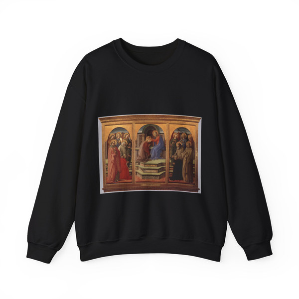 LIPPI, Fra Filippo  - 1440-Coronation of the Virgin2 (Artwork) Crewneck Sweatshirt