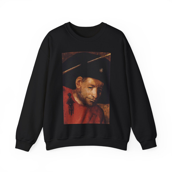 BOSCH, Hieronymus - Head of a Halberdier (fragment) (Artwork) Crewneck Sweatshirt